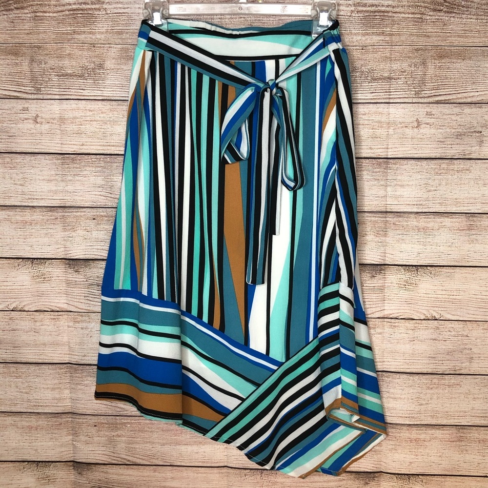 Ny Collection Multi Color Asymmetrical Skirt - image 1